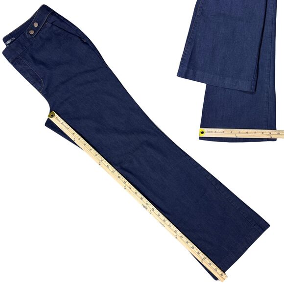 Chico’s Womens Jeans Platinum Trouser Dark Wash Mid Rise Flared Sz .5 Y2K - Picture 5 of 8
